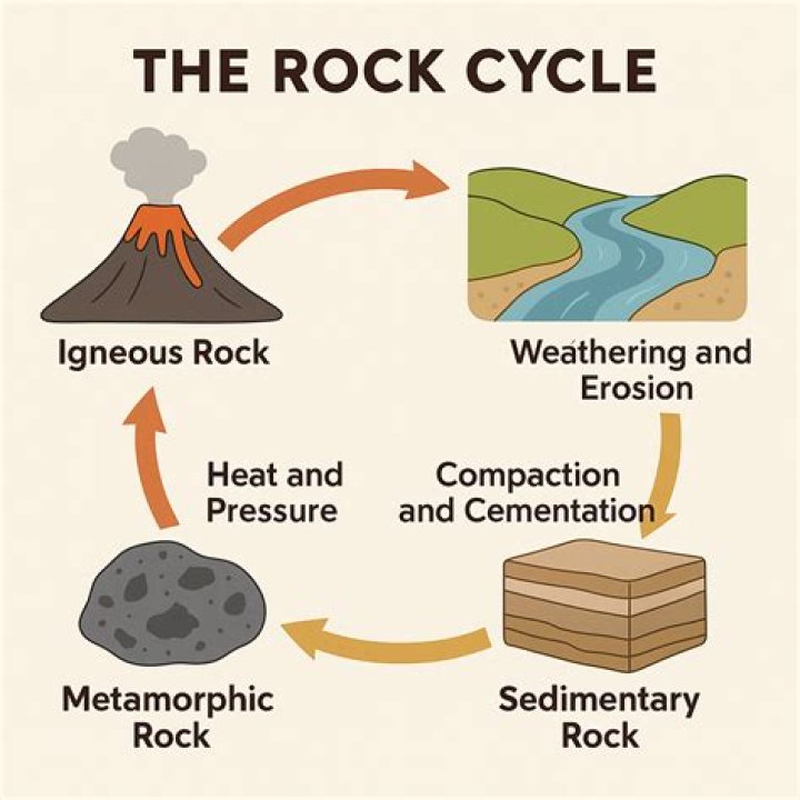 How long does it take for a rock to undergo a stage within the rock cycle