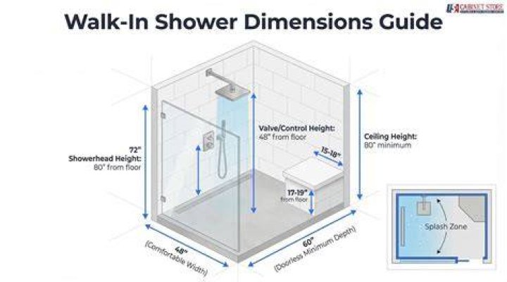 What is the size of a standard walk in shower